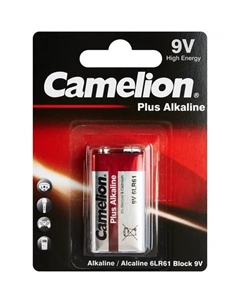 Батарейка Plus Alkaline 6LR61-BP1 алкалиновая 6LR61 крона 1 шт. Camelion