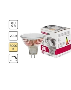 Лампа галогеновая MR16 GU5.3 12 В 20 Вт спот 260 Лм теплый белый свет для диммера Онлайт
