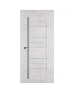 Дверь межкомнатная со стеклом Альфа 1 60x200 см ПВХ цвет лофт крем с замком и петлями Vfd