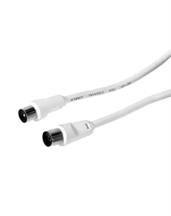 Удлинитель антенный штекер-гнездо 20 м, цвет белый Oxion