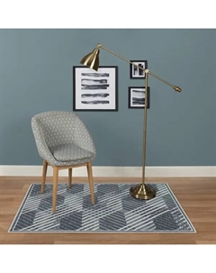 Ковер полиамид Альмерия 9040 80x120 см цвет серый Нева тафт