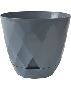 Горшок для цветов Laurel ø17.5 h15 см v2.3 л пластик серый Homwer