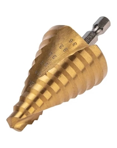 Сверло ступенчатое по металлу HSS-TiN 9-36x110 мм Kranz