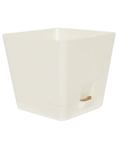 Горшок цветочный Партер 15x15x14 см v2 л пластик кремовый Tek.a.tek