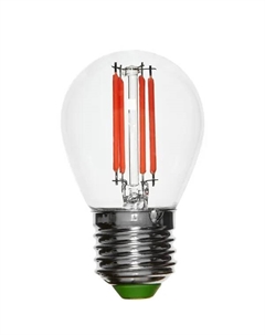 Лампа светодиодная E27 240 В 5 Вт шар 240 лм цвет красный Navigator