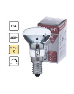 Лампа накаливания Belsvet спот R39 E14 30 Вт свет тёплый белый Bellight