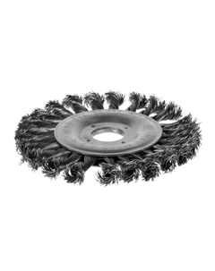 Щетка для УШМ дисковая из крученой проволоки 125 мм Dexter