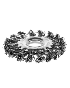 Щетка для УШМ дисковая из крученой проволоки 100 мм Dexter