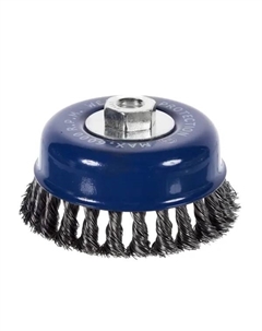 Щетка для УШМ чашечная из крученой проволоки 125 мм Dexter