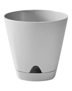 Горшок цветочный Amsterdam ø11 см v0.65 л пластик серый Ingreen