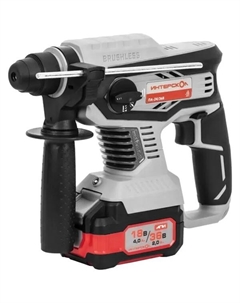 Перфоратор аккумуляторный бесщеточный SDS-plus ПА24/36В, 18 В Li-Ion 2x2 Ач, 2.2 Дж Интерскол