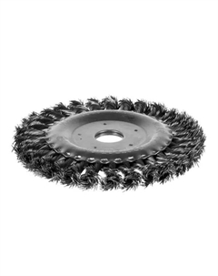 Щетка для УШМ дисковая из крученой проволоки 150 мм Dexter