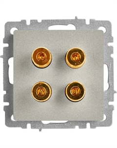 Аудио розетка встраиваемая Brite РА10-БрС цвет сталь Iek