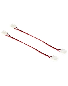 Коннектор для одноцветной светодиодной ленты 3014 5050 5060 5630 12-24 В 10 мм IP20 2 клипсы с проводами, контакты по центру Apeyron