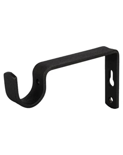 Держатель однорядный сталь D2 см цвет черный матовый Orbis