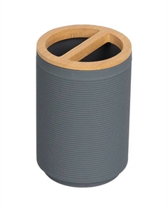 Стакан для зубных щёток Swensa Koi SWP-2415-GRY-02 пластик цвет серый