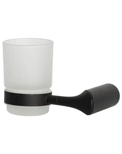 Стакан для зубных щёток Swensa Lock SWR-6600-03-BLK, подвесной, стекло/металл, цвет прозрачный/черный