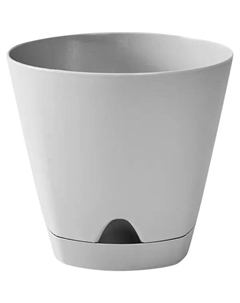 Горшок цветочный Amsterdam ø14 см v1.35 л пластик серый Ingreen