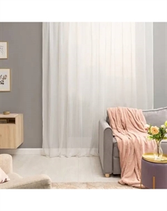 Тюль на ленте Римини 300x260 см цвет молочный Miamoza