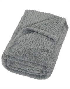 Плед Braid 180x200 см велсофт цвет серо-зеленый Столица текстиля