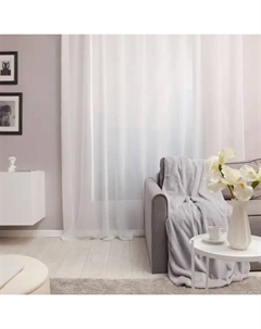 Тюль на ленте Блик 300x280 см цвет белый Без бренда