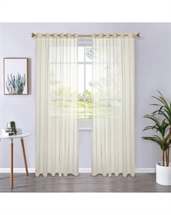 Тюль на ленте Palu 140x260 см цвет экрю Cream 5 Без бренда