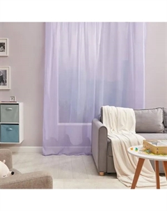 Тюль на ленте с утяжелителем Капри 250x260 см цвет сиреневый Miamoza