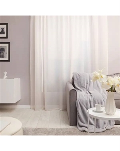 Тюль на ленте База 300x260 см цвет экрю Без бренда