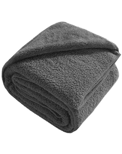 Плед Pskov 140x200 см искусственный мех цвет темно-серый Столица текстиля