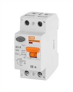 УЗО ВД1-63 2Р 63 А 30 мА 6 кА A Tdm еlectric