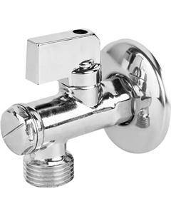 Кран шаровой угловой 1/2" с фильтром и отражателем наружная резьба Mpf