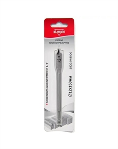 Сверло перовое по дереву 1820.048000 12x150 мм Elitech