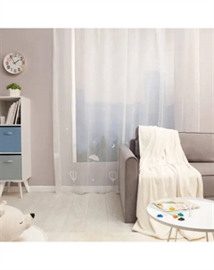 Тюль на ленте Звезды 300x280 см цвет белый Без бренда