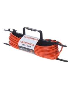 Удлинитель-шнур на рамке садовый 20 м 2200 Вт 1 розетка без заземления 2x1 мм 20 м цвет оранжевый Защита про