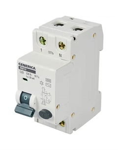 Дифференциальный автомат АВДТ-32 1P C20 A 30 мА 4.5 кА AC Generica