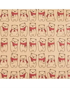 Упаковочная бумага «Мишки» 70 см Симфония