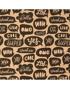 Упаковочная бумага Надписи 70 см Симфония