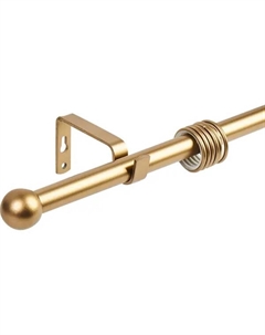 Карниз однорядный раздвижной шар d19/16 мм 140-280 см металл цвет бронза Orbis
