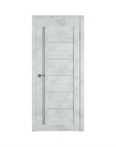 Дверь межкомнатная со стеклом Альфа 1 60x200 см ПВХ цвет лофт голубой с замком и петлями Vfd