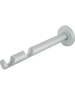 Держатель двухрядный с пластиковыми вставками металл цвет серебро 2 см Orbis