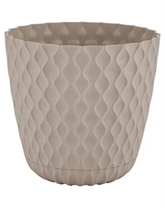Горшок цветочный Wave ø27 см h25.3 см v10 л пластик французский платан Ingreen