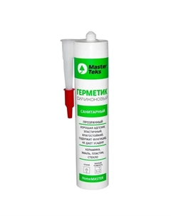 Герметик силиконовый MasterTeks санитарный уксусный прозрачный 260 мл Masterteks