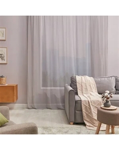 Тюль на ленте «Фентези Макраме» 250x260 см цвет серый Amore mio