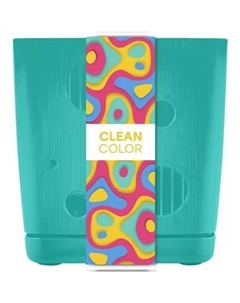Горшок цветочный Clean Color 11.3x11.3 см h11.5 см v1.1 л пластик синий Ingreen