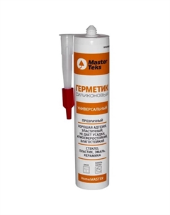 Герметик силиконовый универсальный уксусный прозрачный 260 мл Masterteks