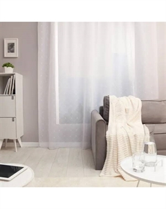 Тюль на ленте батист Волна 250x260 см цвет белый Торговый дом текстиль