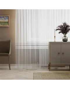 Тюль на ленте Эмилия 300x280 см цвет серый Miamoza