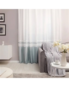 Тюль на ленте Эмилия 300x280 см цвет голубой Miamoza