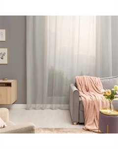 Тюль на ленте Polyone Granit 300x280 см цвет серый Inspire