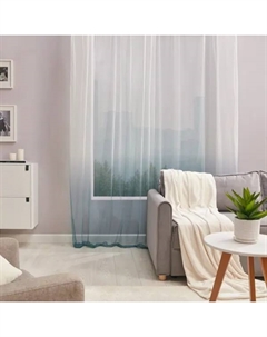 Тюль на ленте Париж 300x280 см цвет морская волна Miamoza